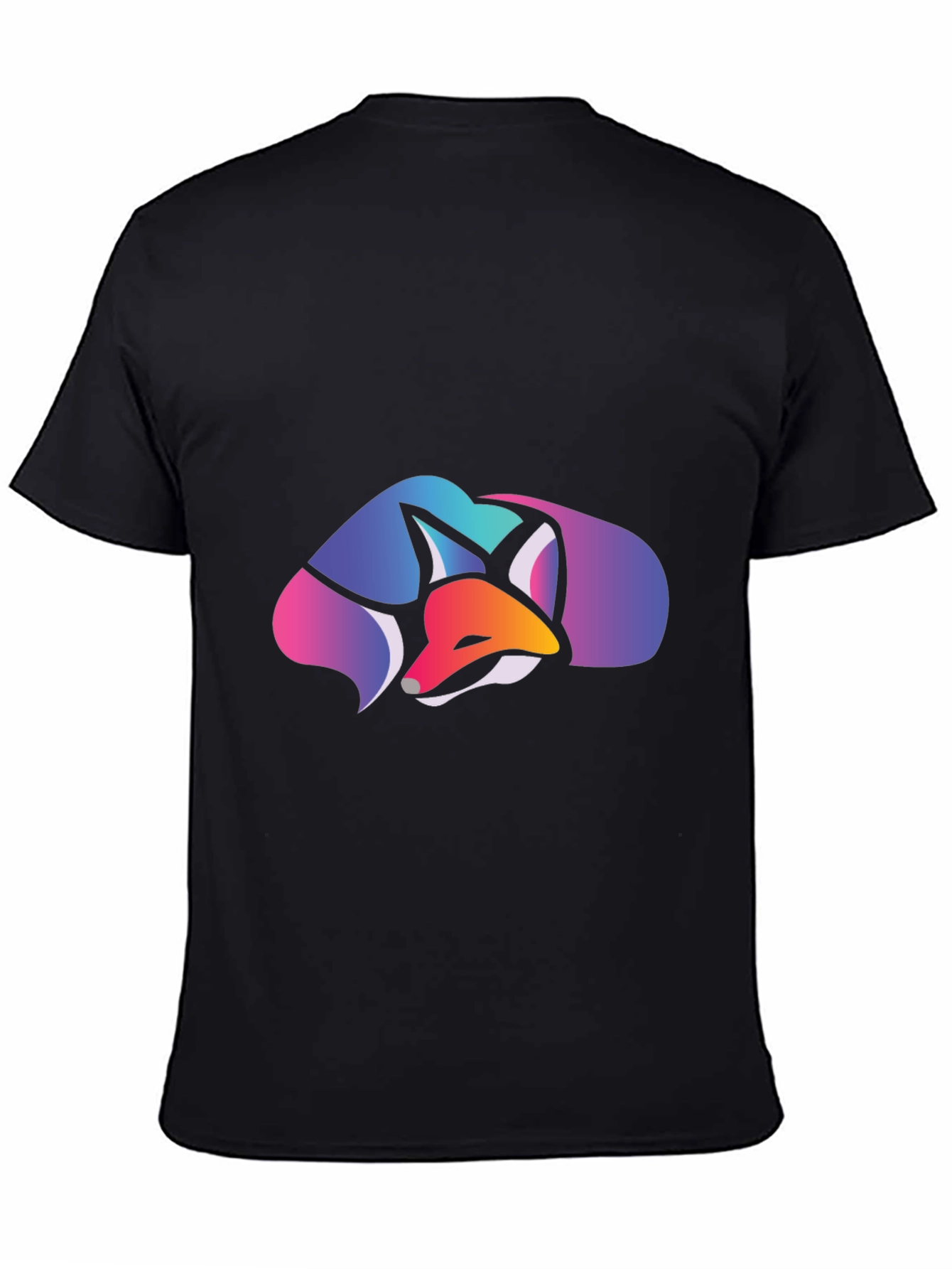 Geometric Fox Graphic Tee - Stylish Casual Comfort