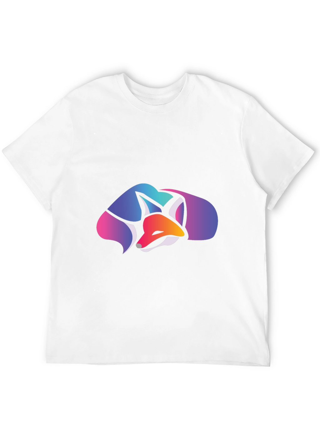 Geometric Fox Graphic Tee - Stylish Casual Comfort