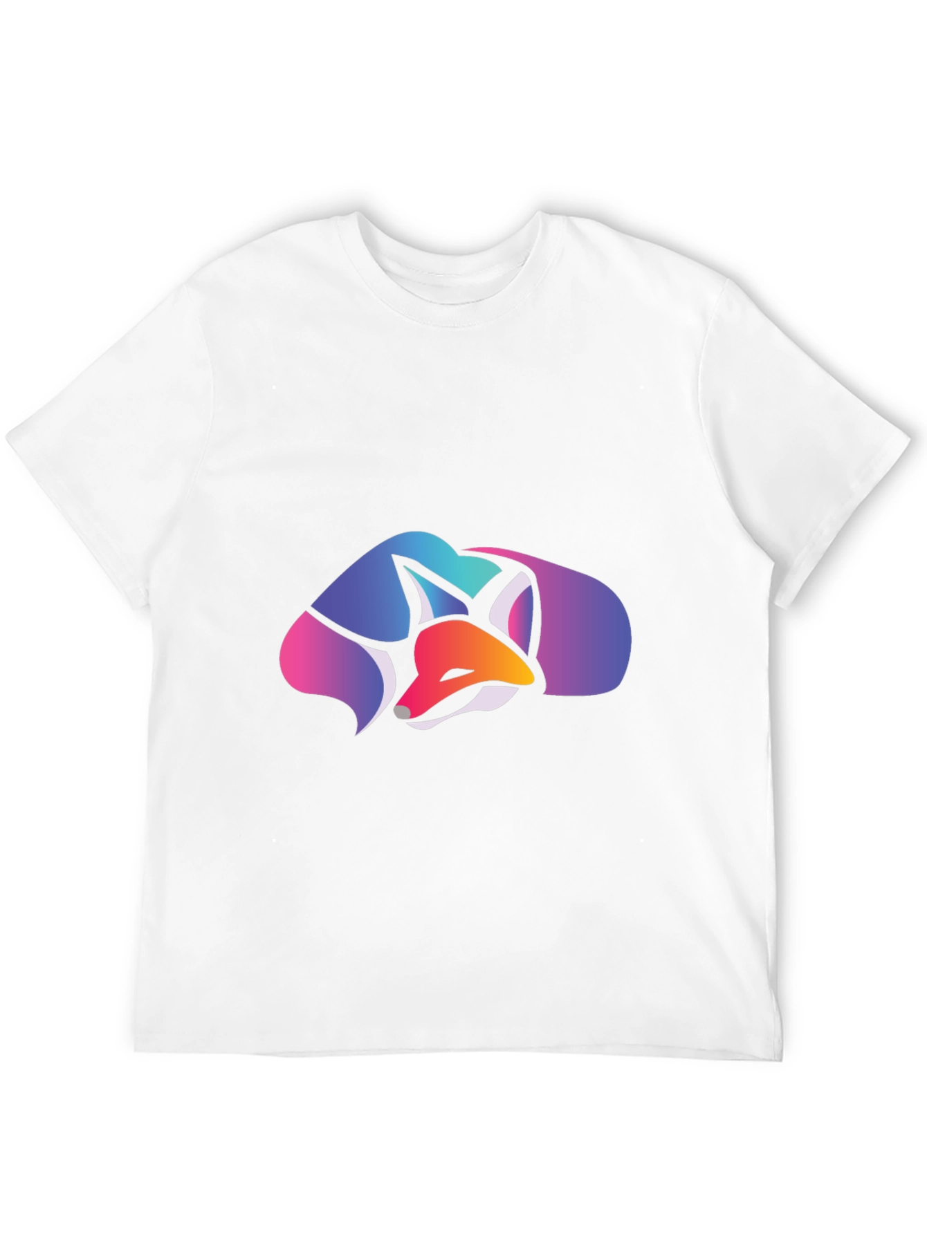 Geometric Fox Graphic Tee - Stylish Casual Comfort