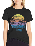 Sandbridge Beach T-Shirt - Retro Sunset Tee