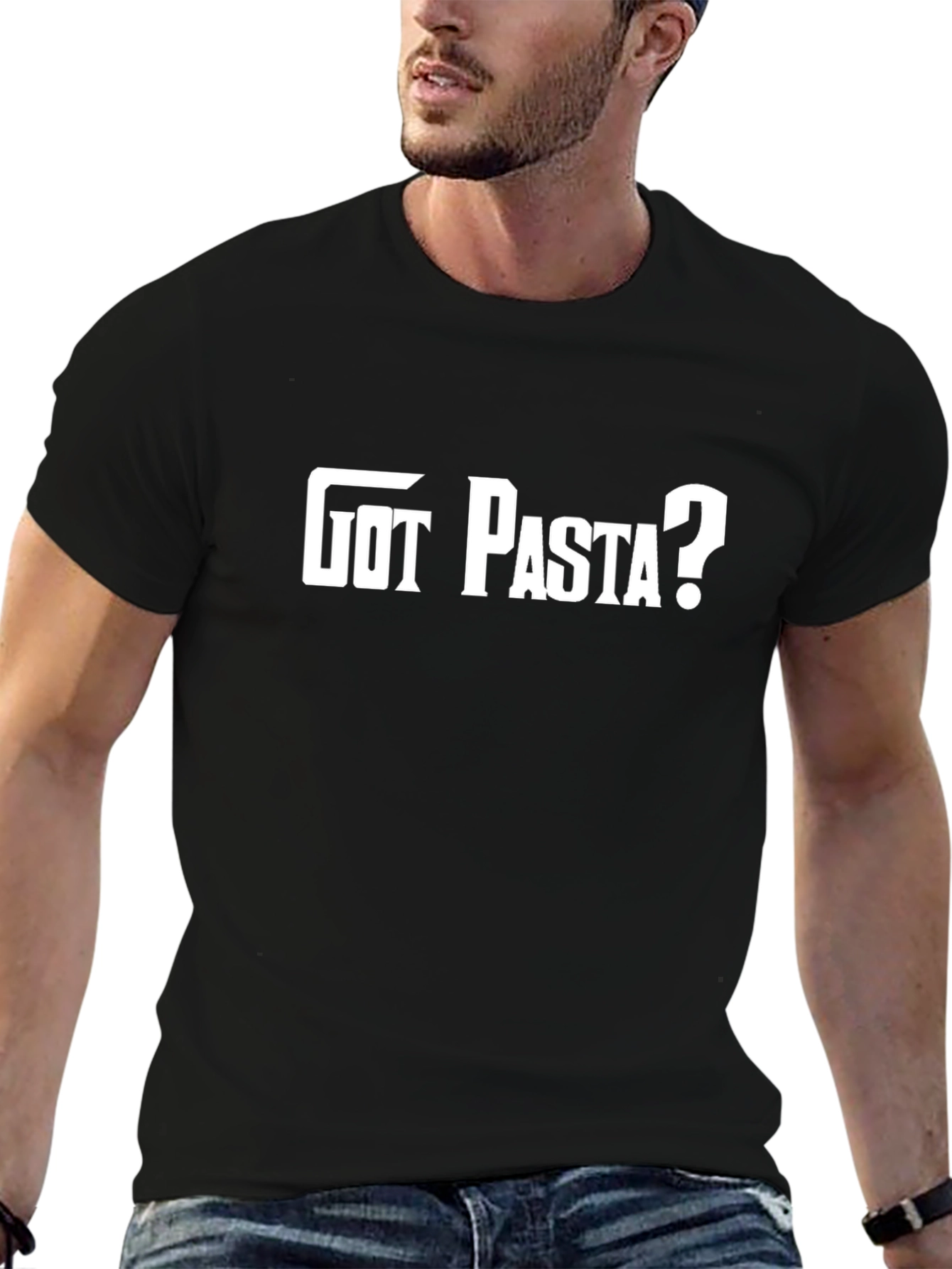 Got Pasta? Funny Graphic Tee - Black