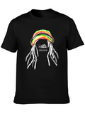 Rasta Reggae Graphic Black T-Shirt
