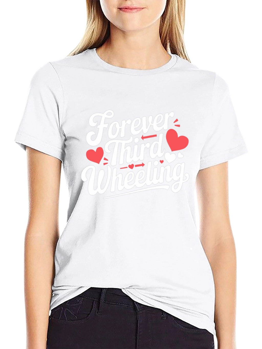 Forever Third Wheeling Graphic T-Shirt - Novelty Tee