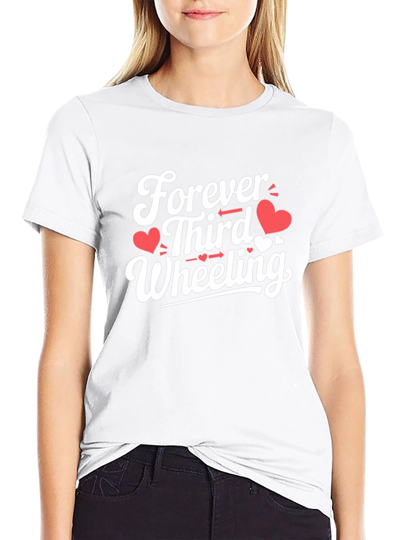 Forever Third Wheeling Graphic T-Shirt - Novelty Tee