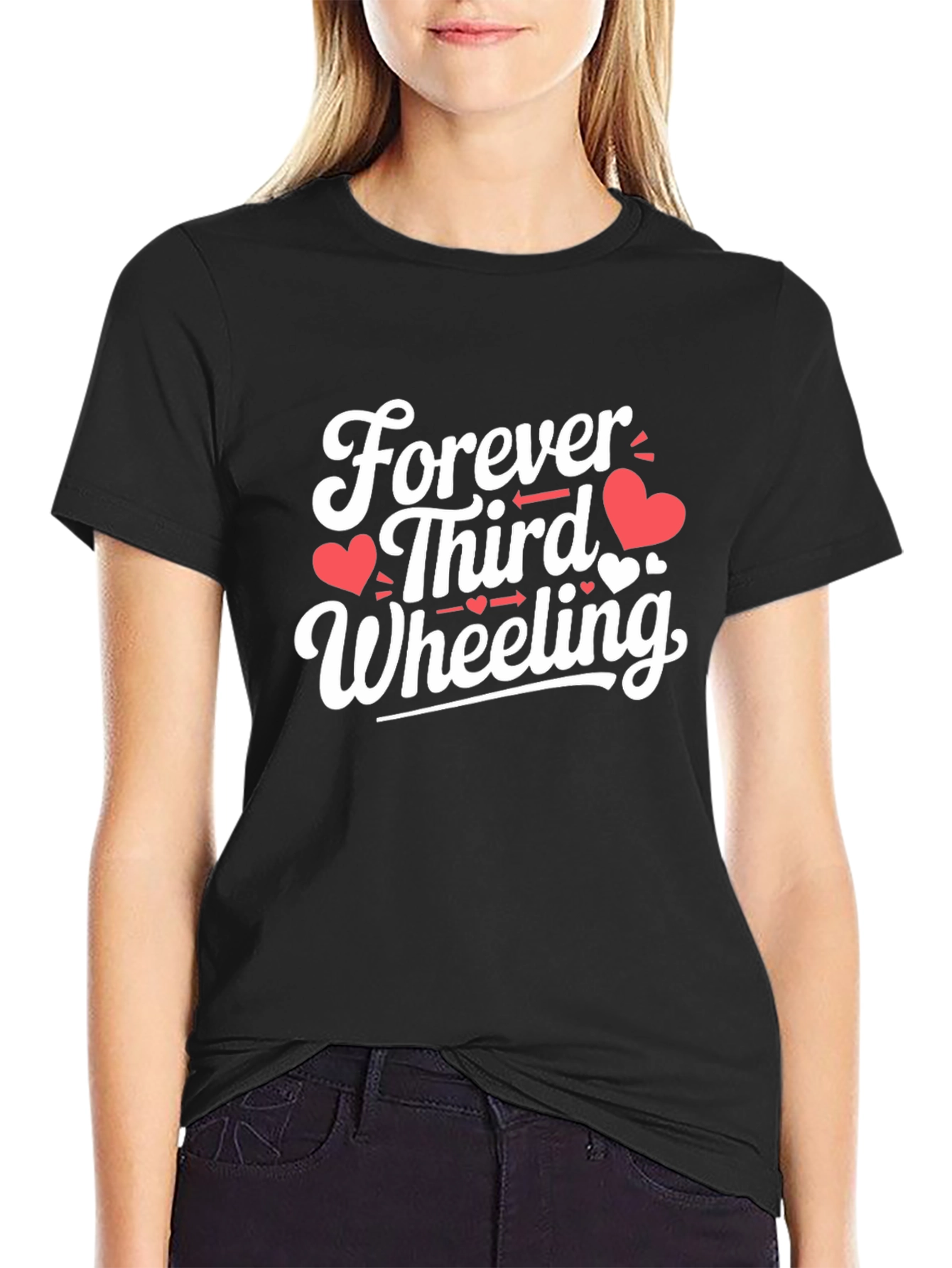 Forever Third Wheeling Graphic T-Shirt - Novelty Tee