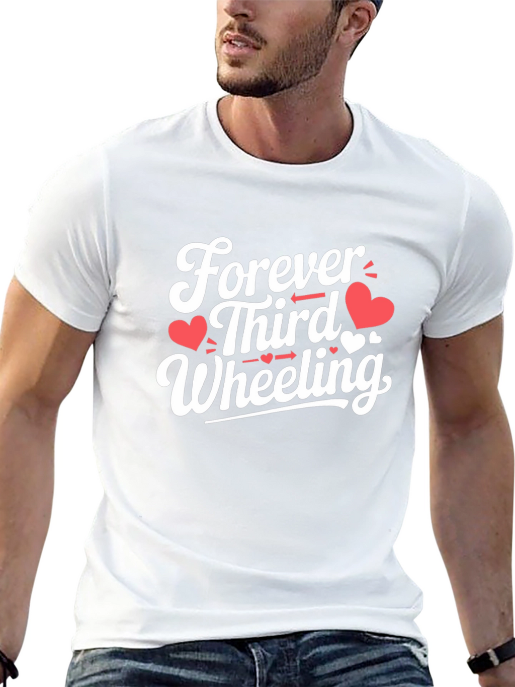 Forever Third Wheeling Graphic T-Shirt - Novelty Tee