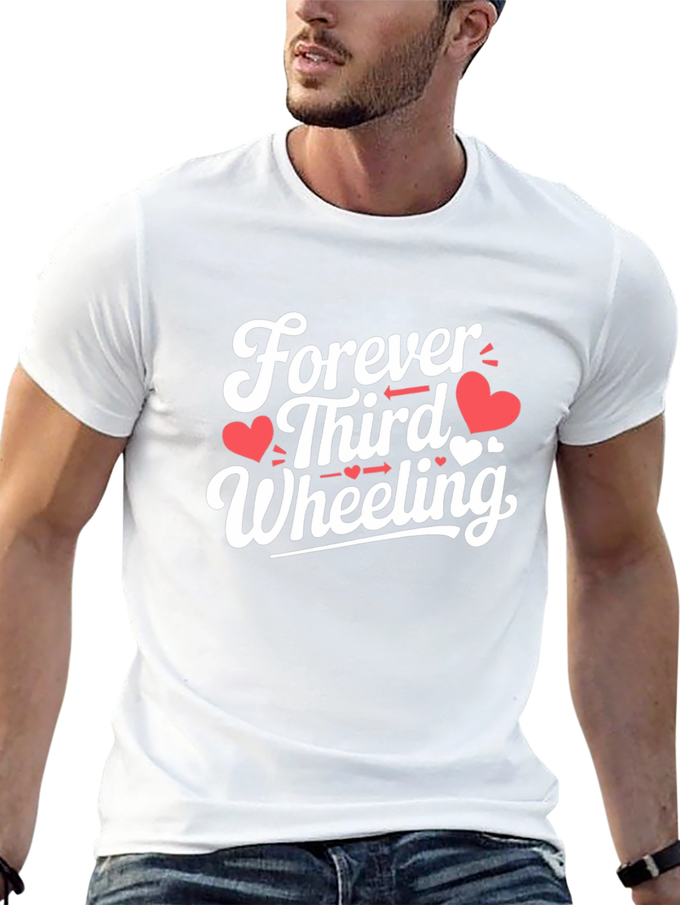 Forever Third Wheeling Graphic T-Shirt - Novelty Tee