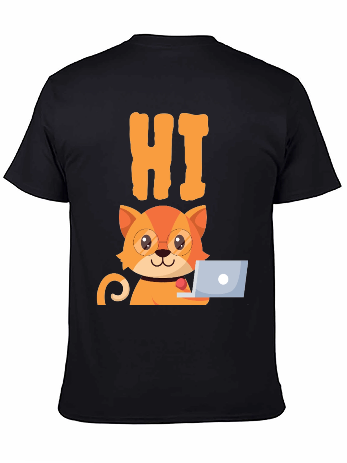 Funny Cat Programmer Graphic T-Shirt