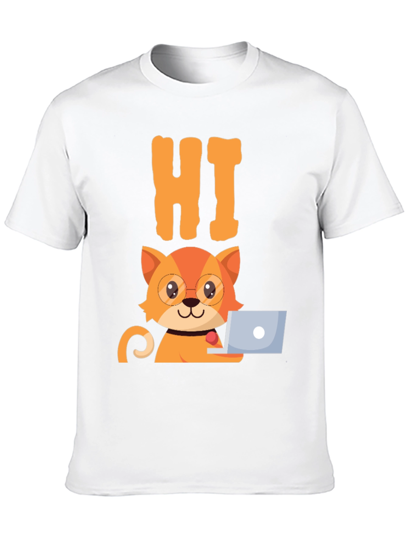Funny Cat Programmer Graphic T-Shirt