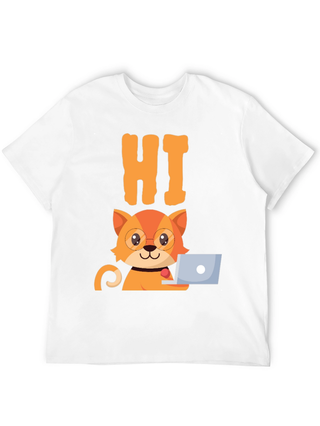 Funny Cat Programmer Graphic T-Shirt