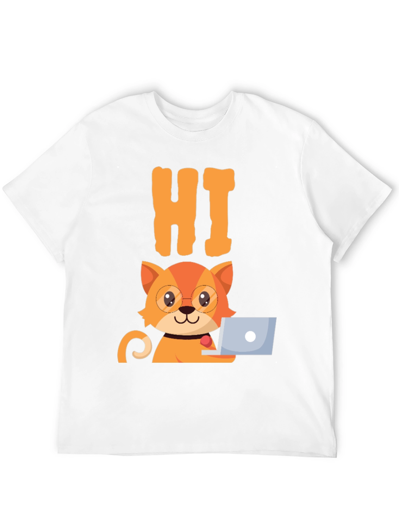 Funny Cat Programmer Graphic T-Shirt