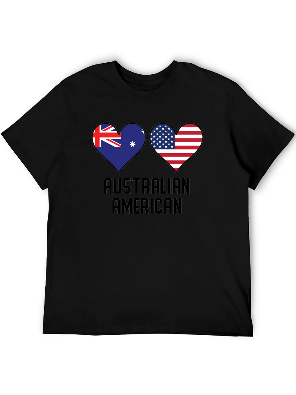 Australian American Flag Heart T-Shirt