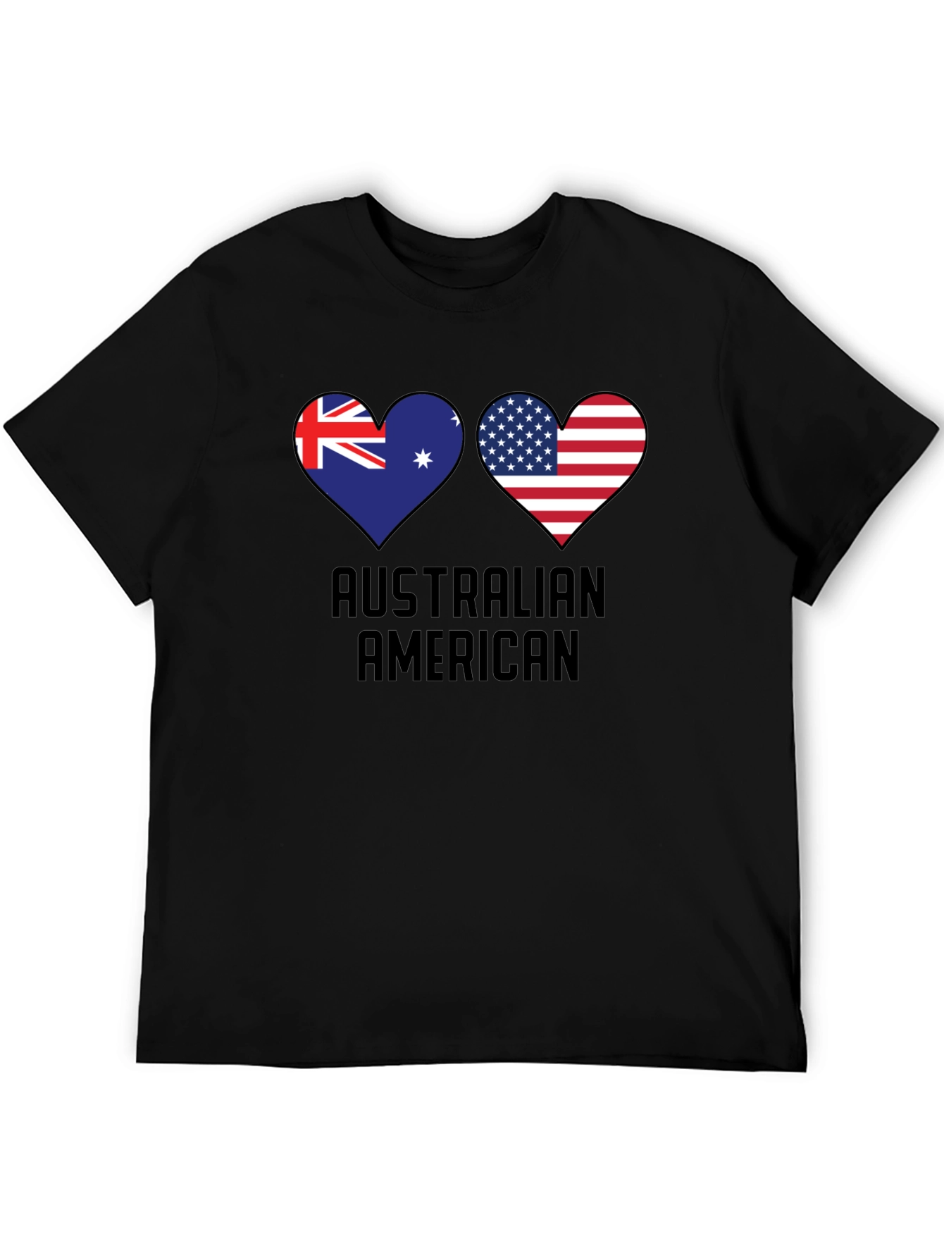Australian American Flag Heart T-Shirt