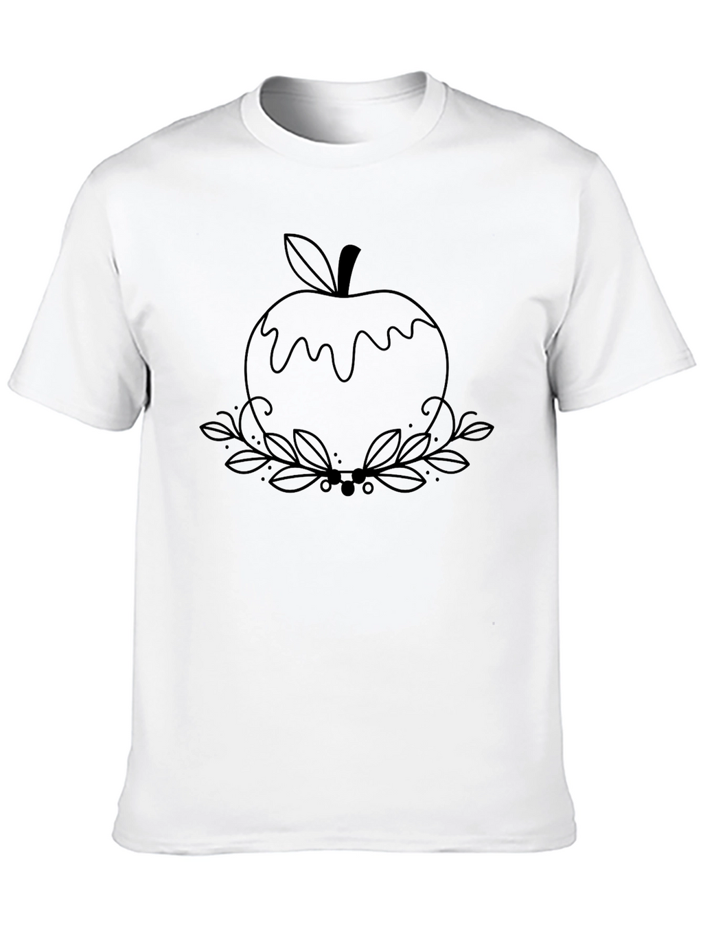 Apple Outline T-Shirt - Modern Graphic Tee