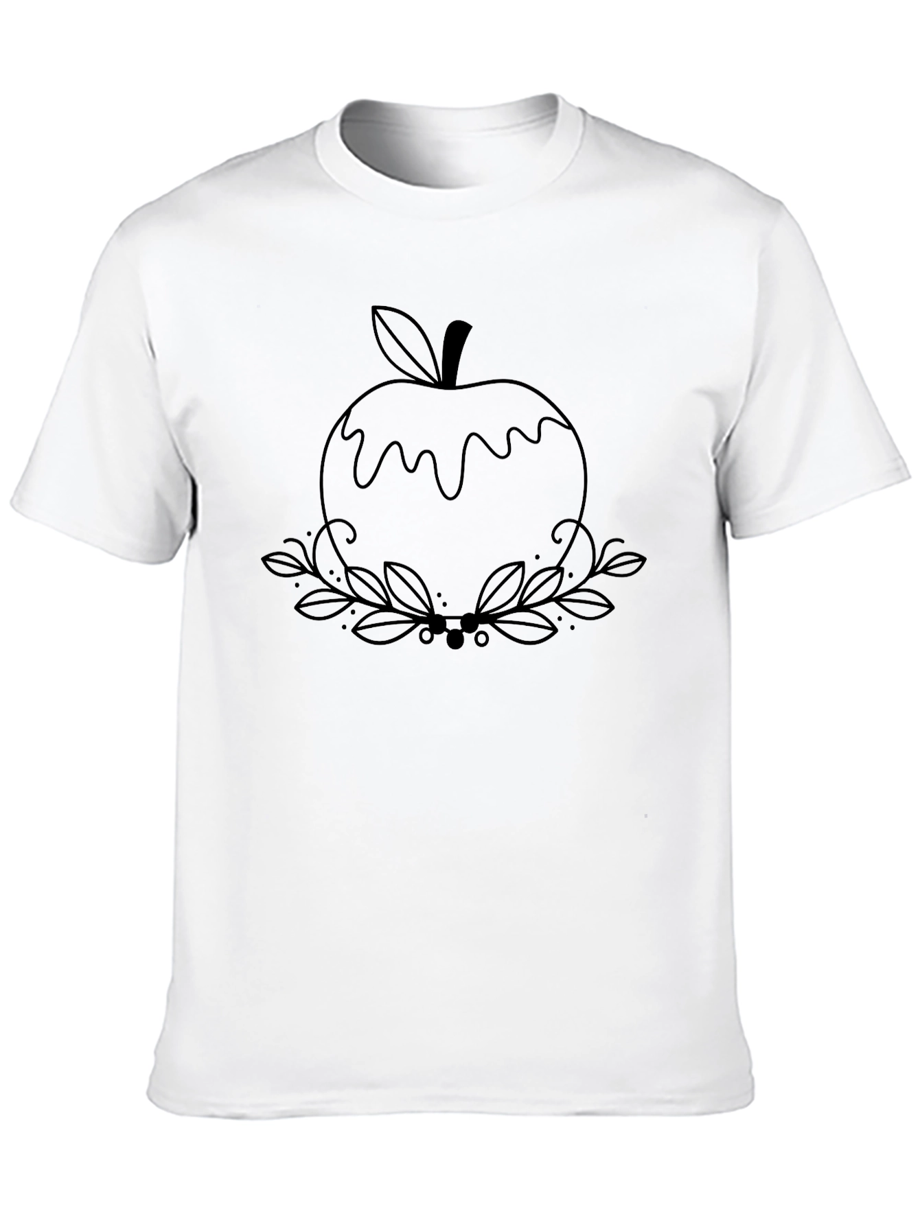 Apple Outline T-Shirt - Modern Graphic Tee