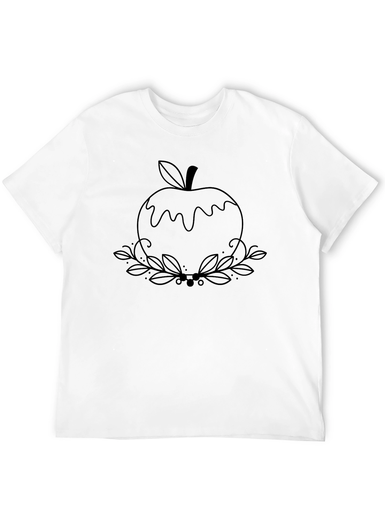 Apple Outline T-Shirt - Modern Graphic Tee
