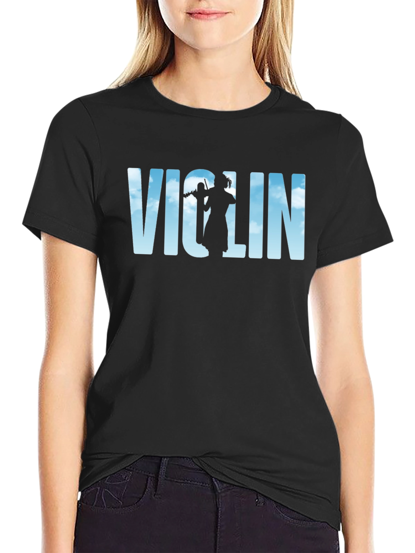 Violin Music T-Shirt - Sky Design