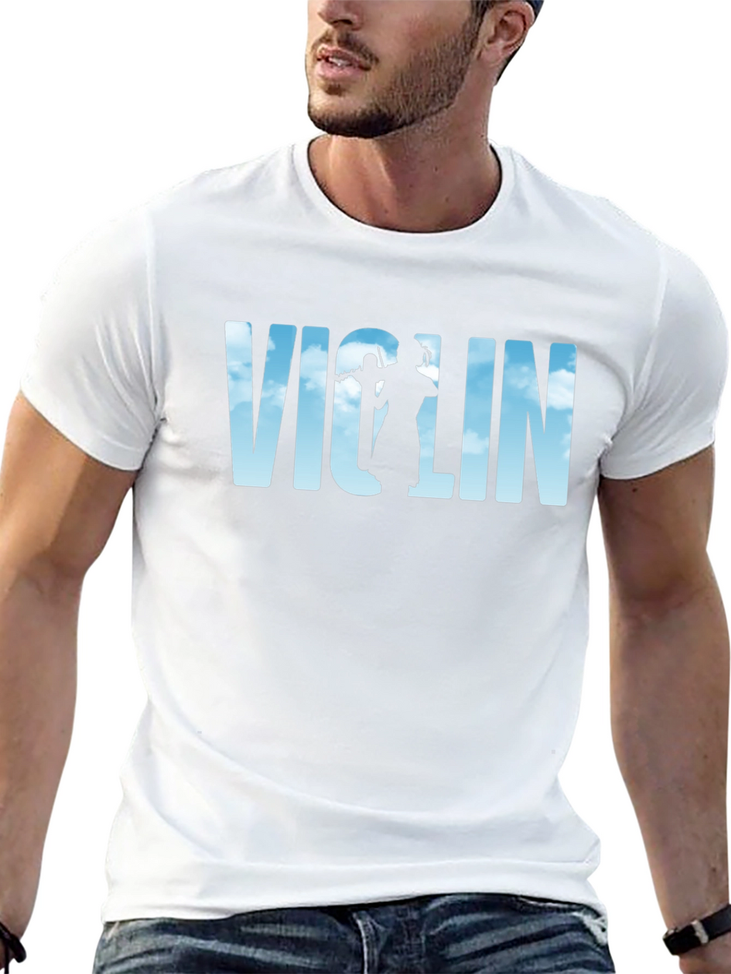 Violin Music T-Shirt - Sky Design