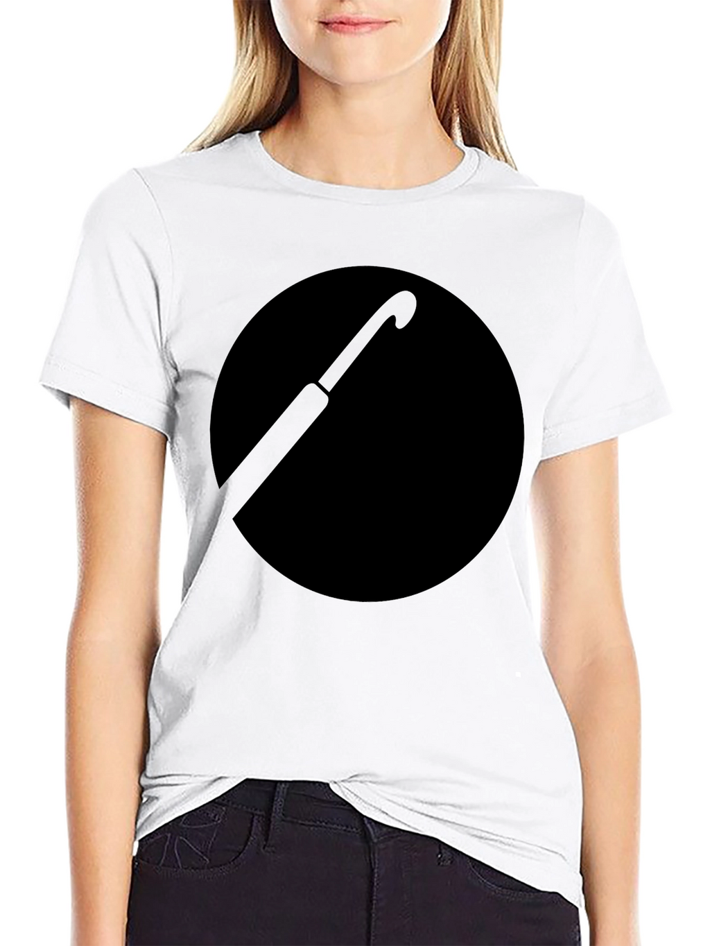 Black Umbrella Circle Graphic T-Shirt