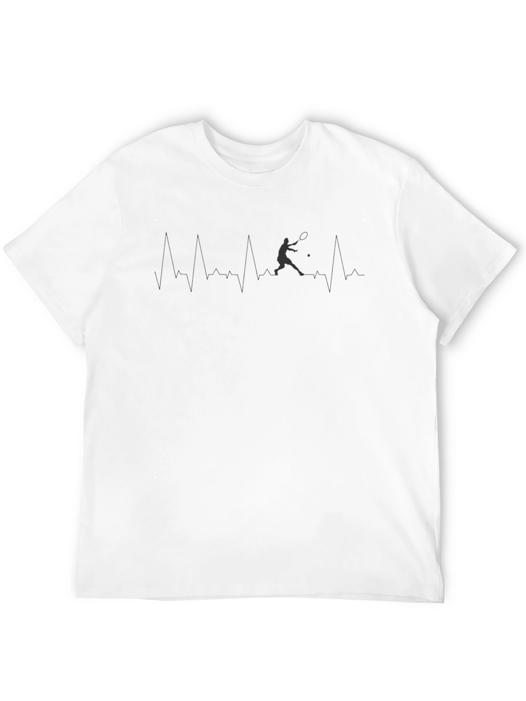 Tennis Heartbeat T-Shirt - Sporty Graphic Tee