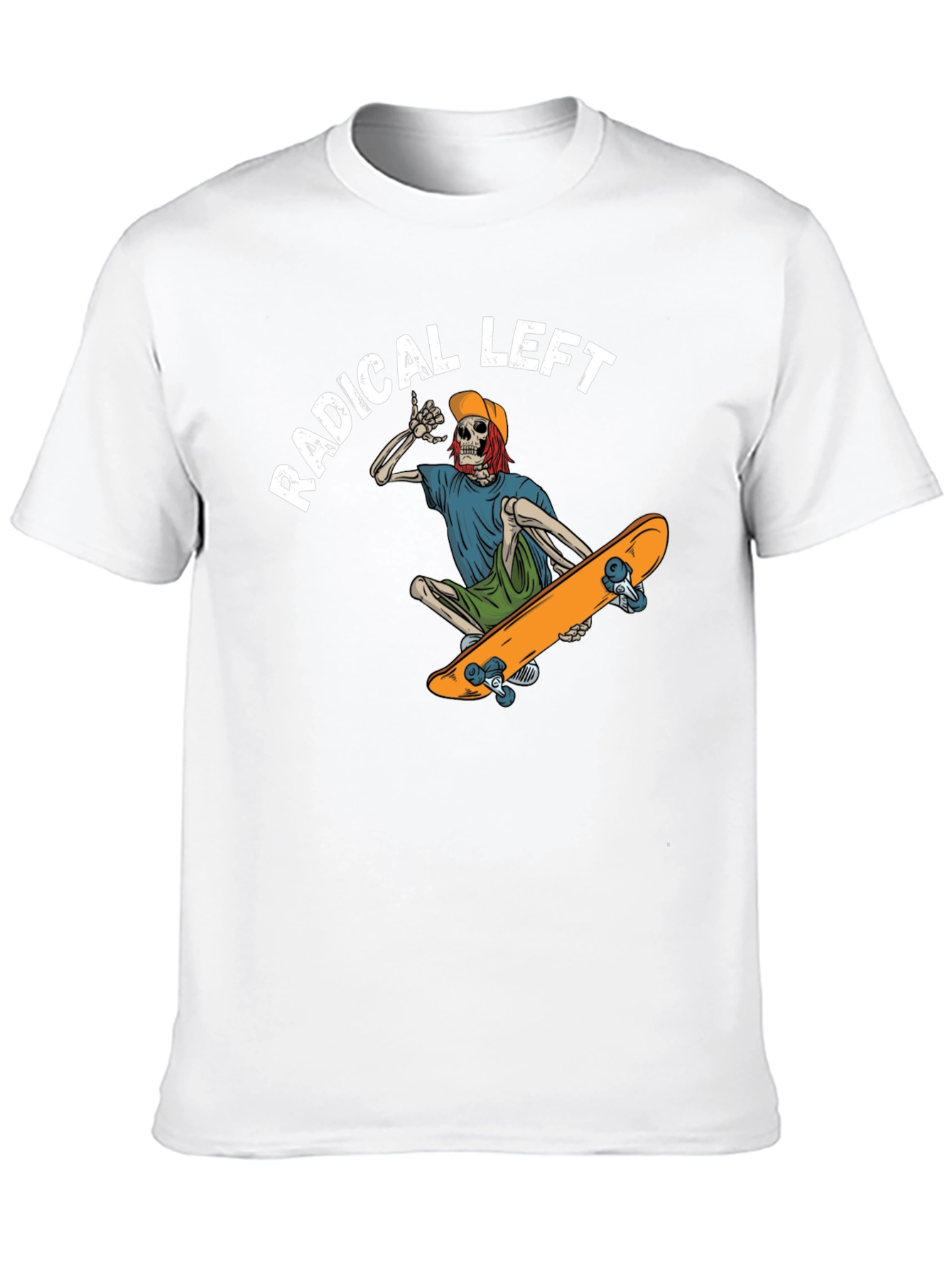 Radical Left Skeleton Skateboard T-Shirt