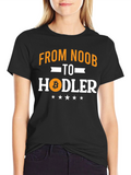 From Noob to Hodler Bitcoin T-Shirt - Crypto Tee