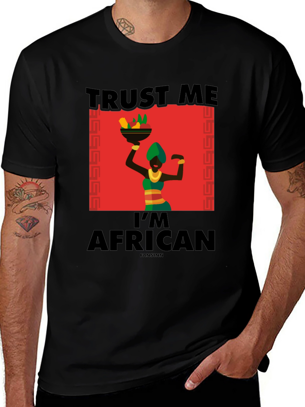 Trust Me Im African T-Shirt - Black