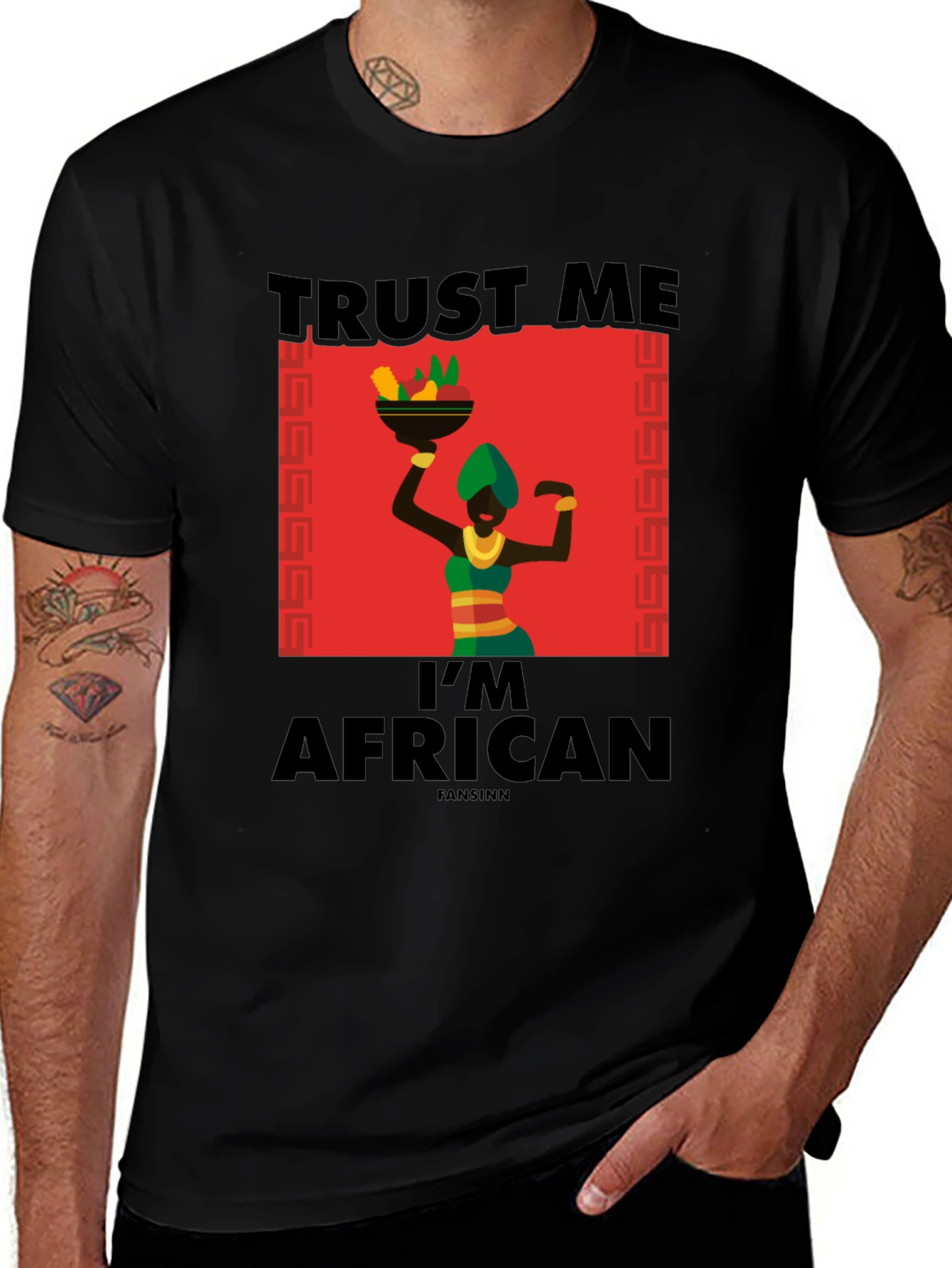 Trust Me Im African T-Shirt - Black