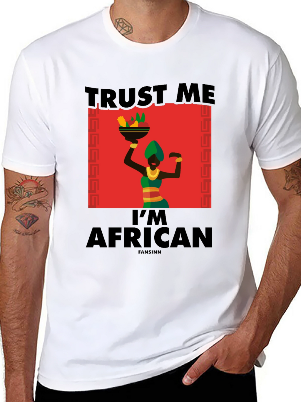 Trust Me Im African T-Shirt - Black
