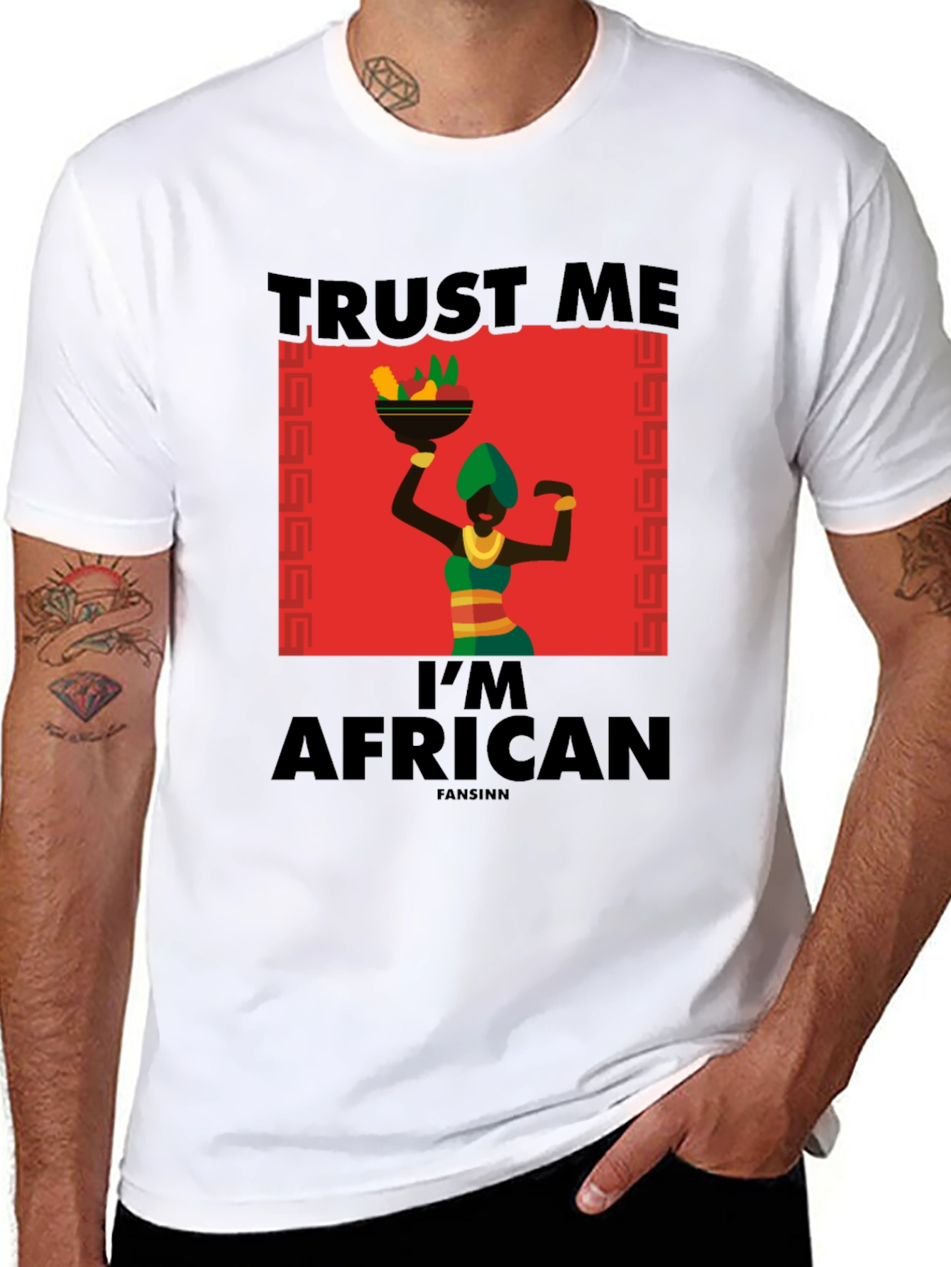Trust Me Im African T-Shirt - Black