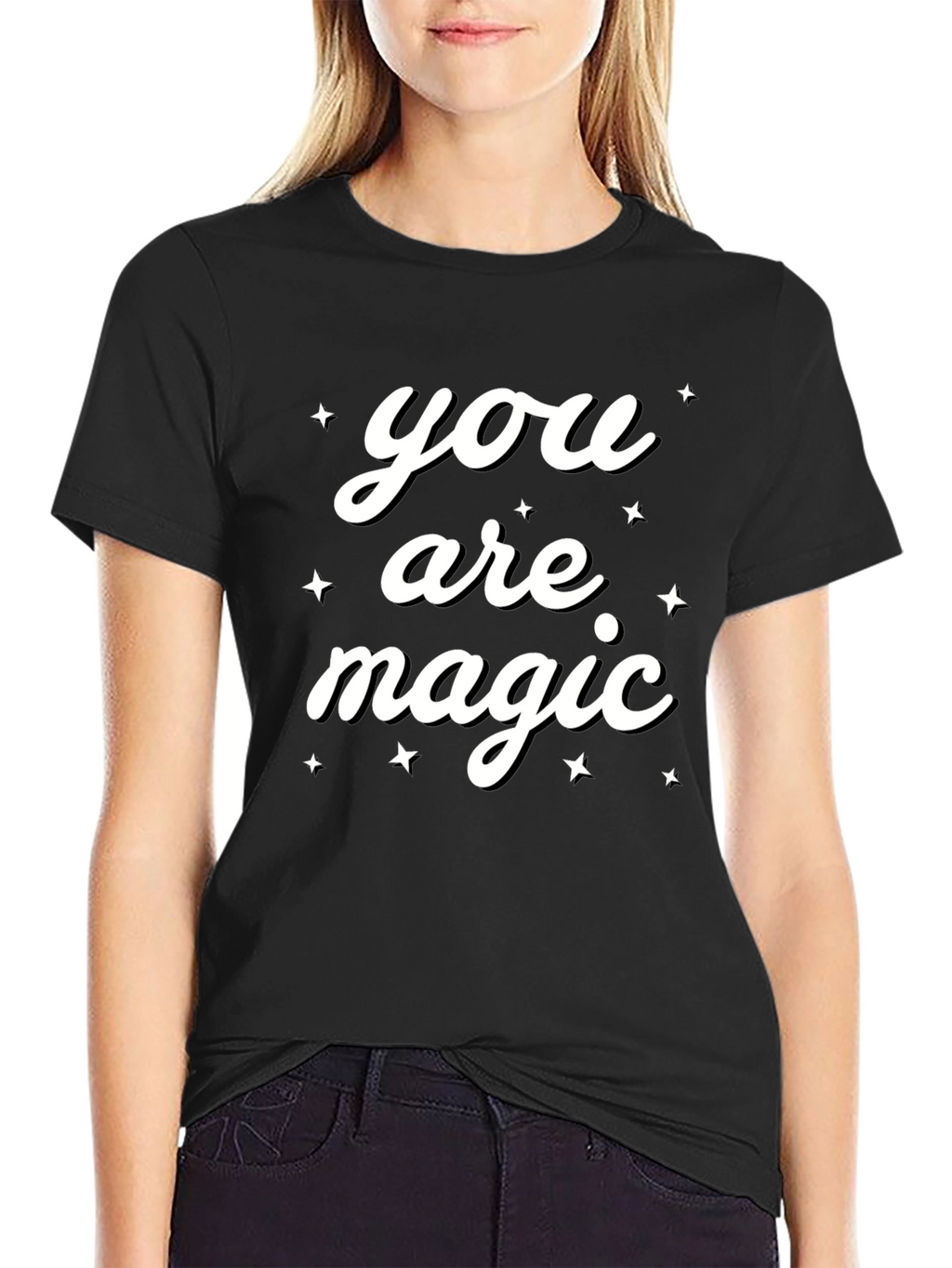 You Are Magic Graphic Tee - Black Casual Shirt