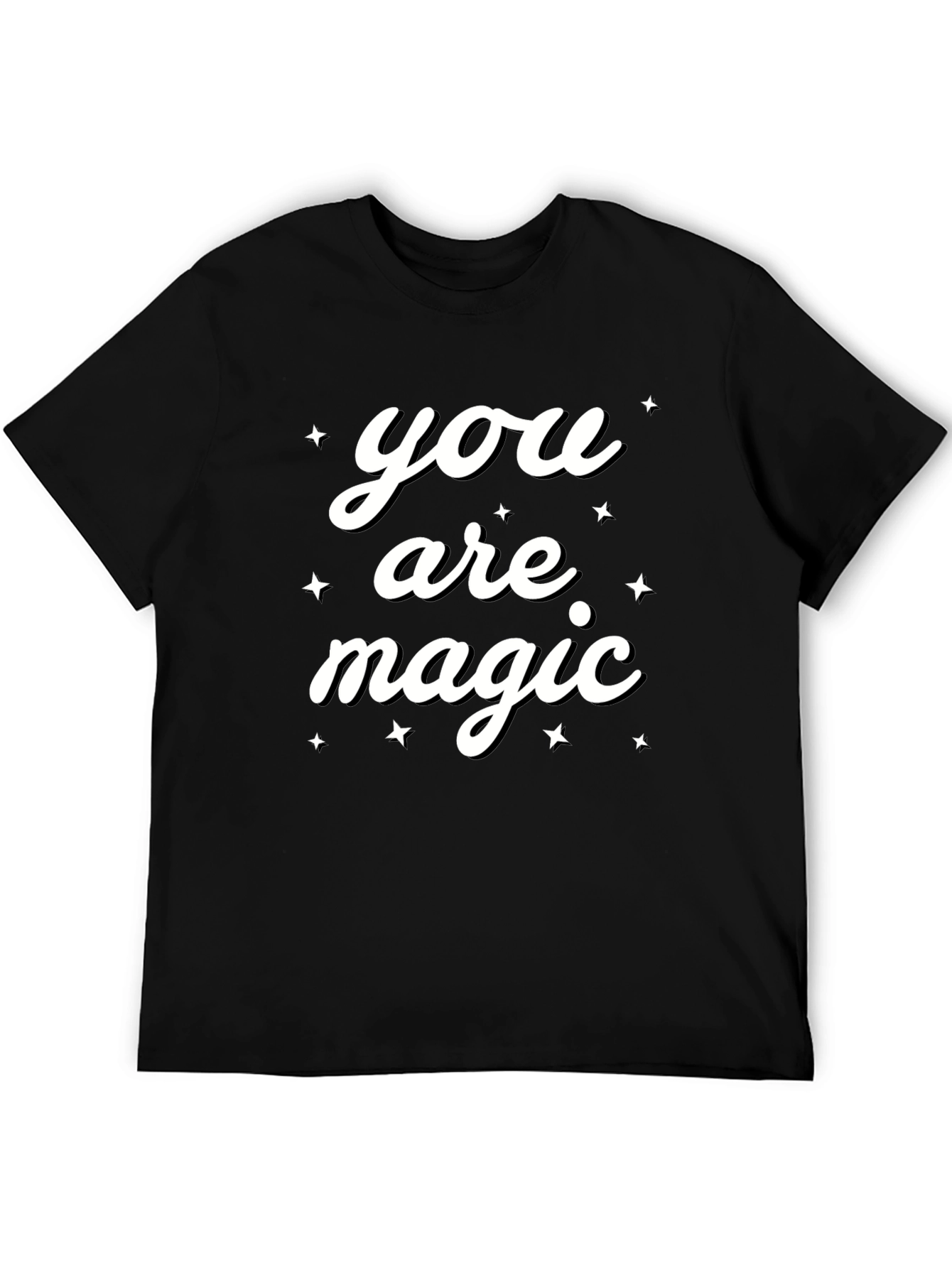 You Are Magic Graphic Tee - Black Casual Shirt