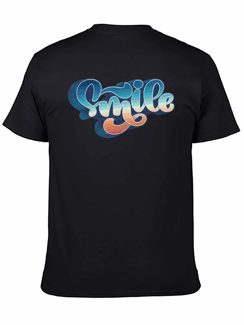 Retro Smile Graphic Black Tee