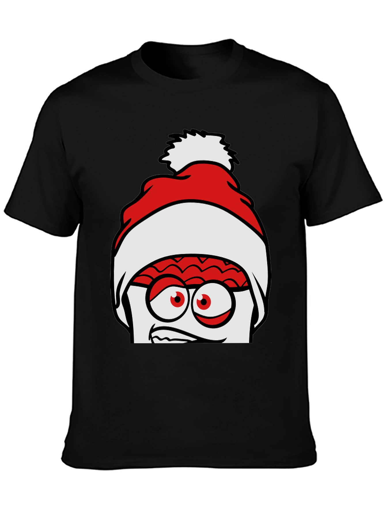 Crazy Santa Brain Graphic Tee - Unique Holiday Style