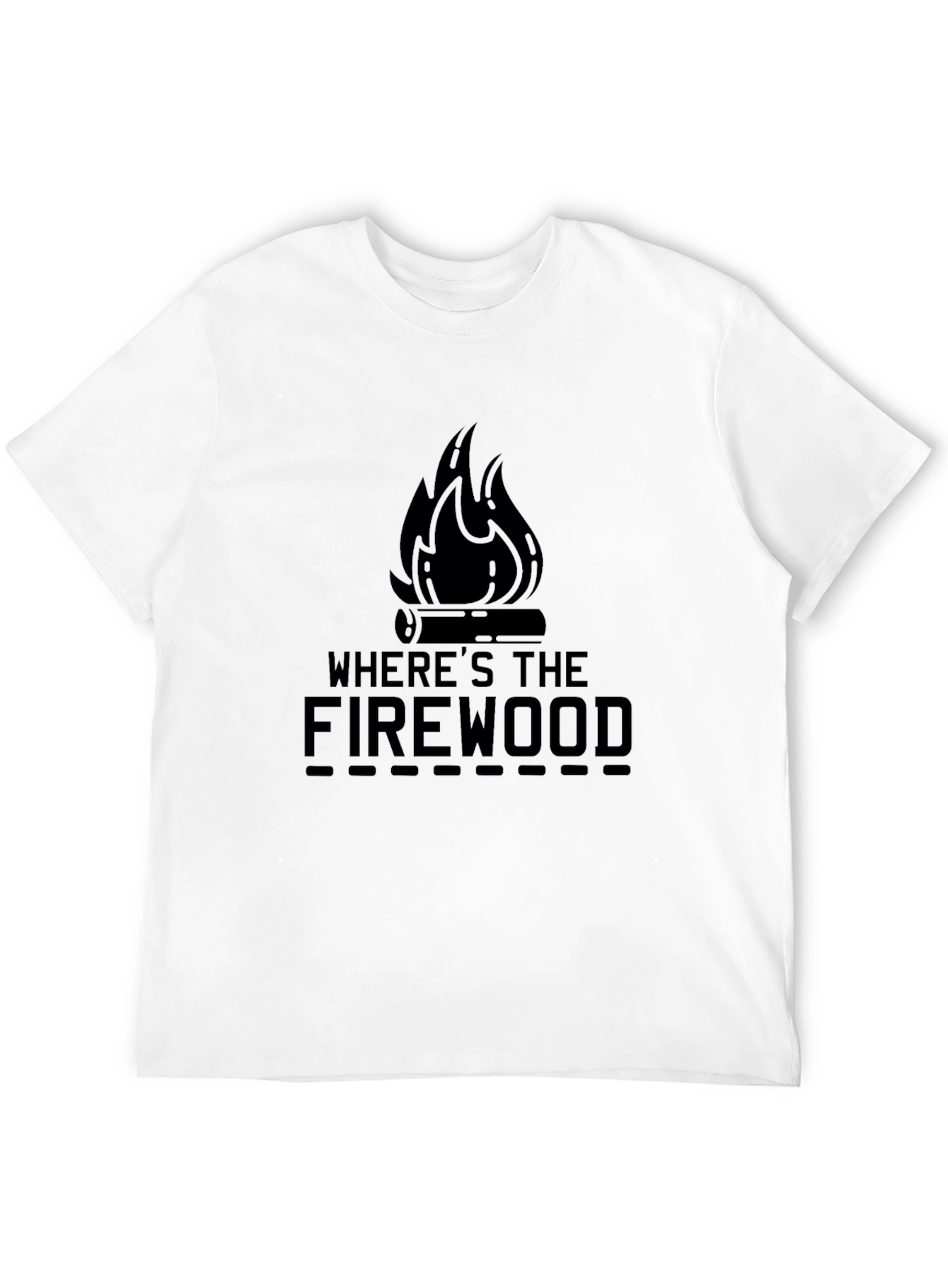 Wheres The Firewood Black Graphic Tee