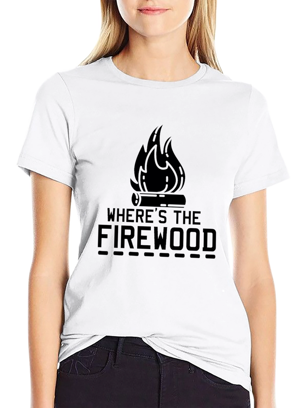 Wheres The Firewood Black Graphic Tee