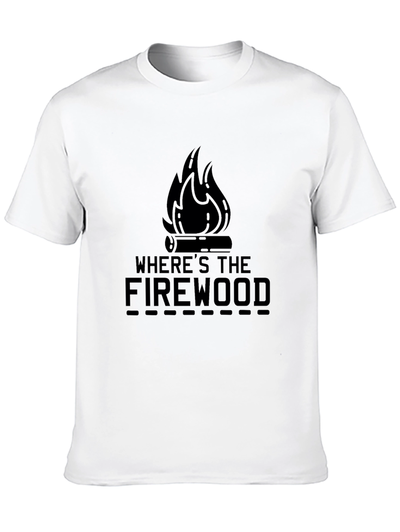 Wheres The Firewood Black Graphic Tee