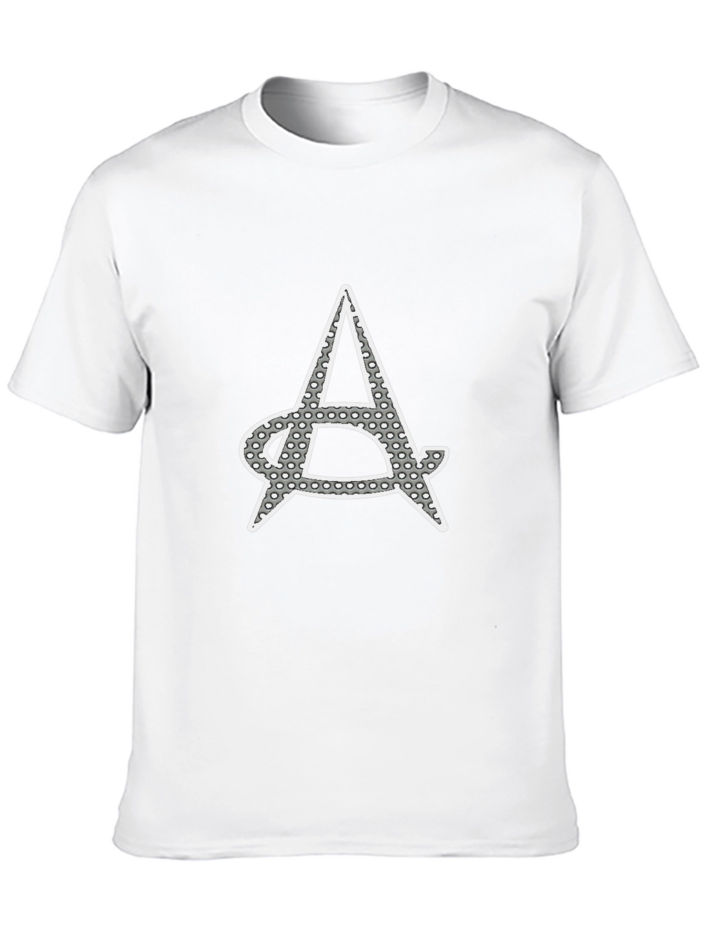 Mens Black Tee with Graphic A Print
