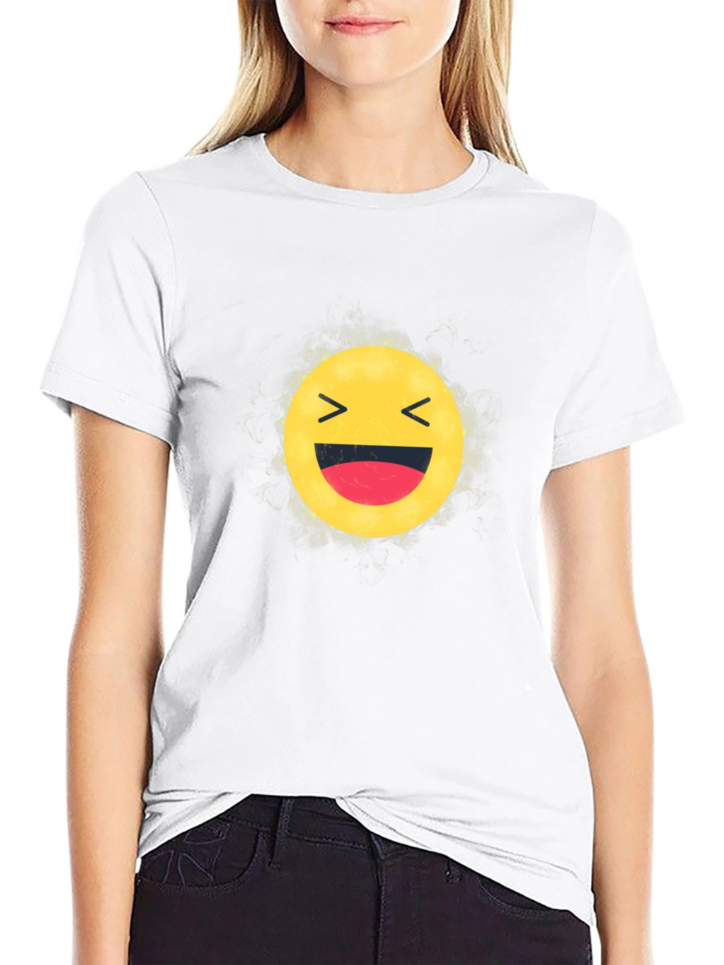 Laughing Emoji Black T-Shirt