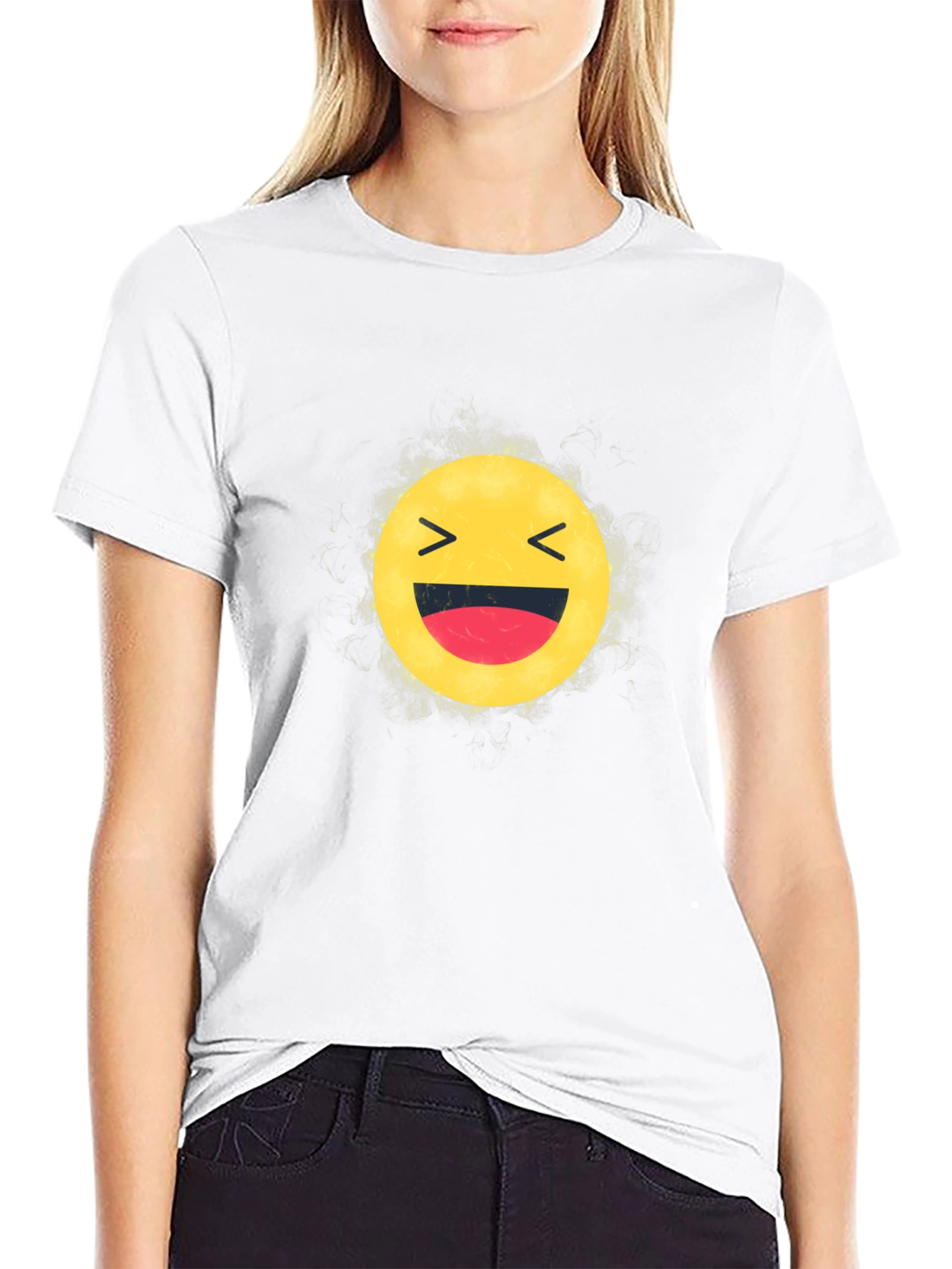 Laughing Emoji Black T-Shirt