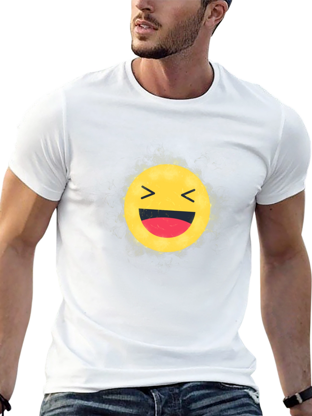Laughing Emoji Black T-Shirt