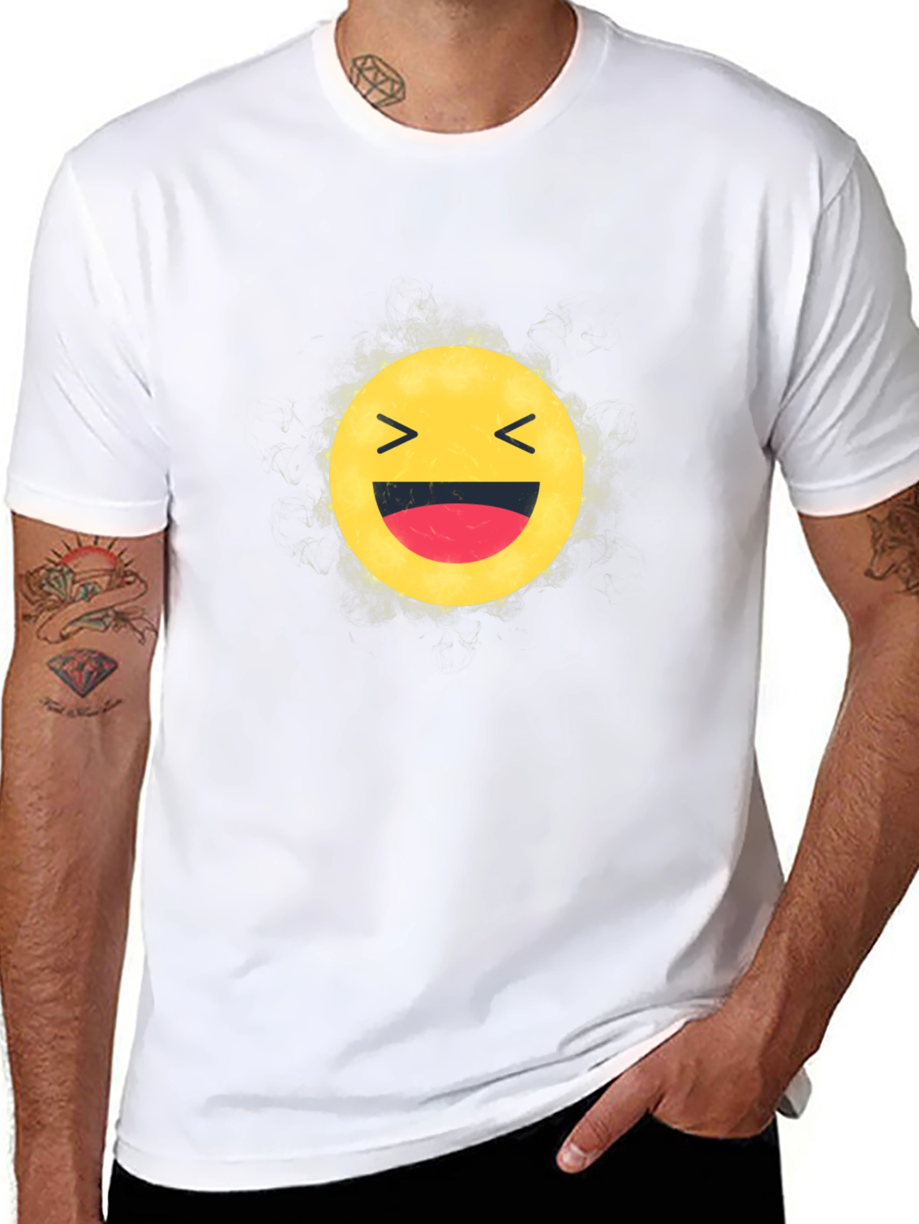Laughing Emoji Black T-Shirt