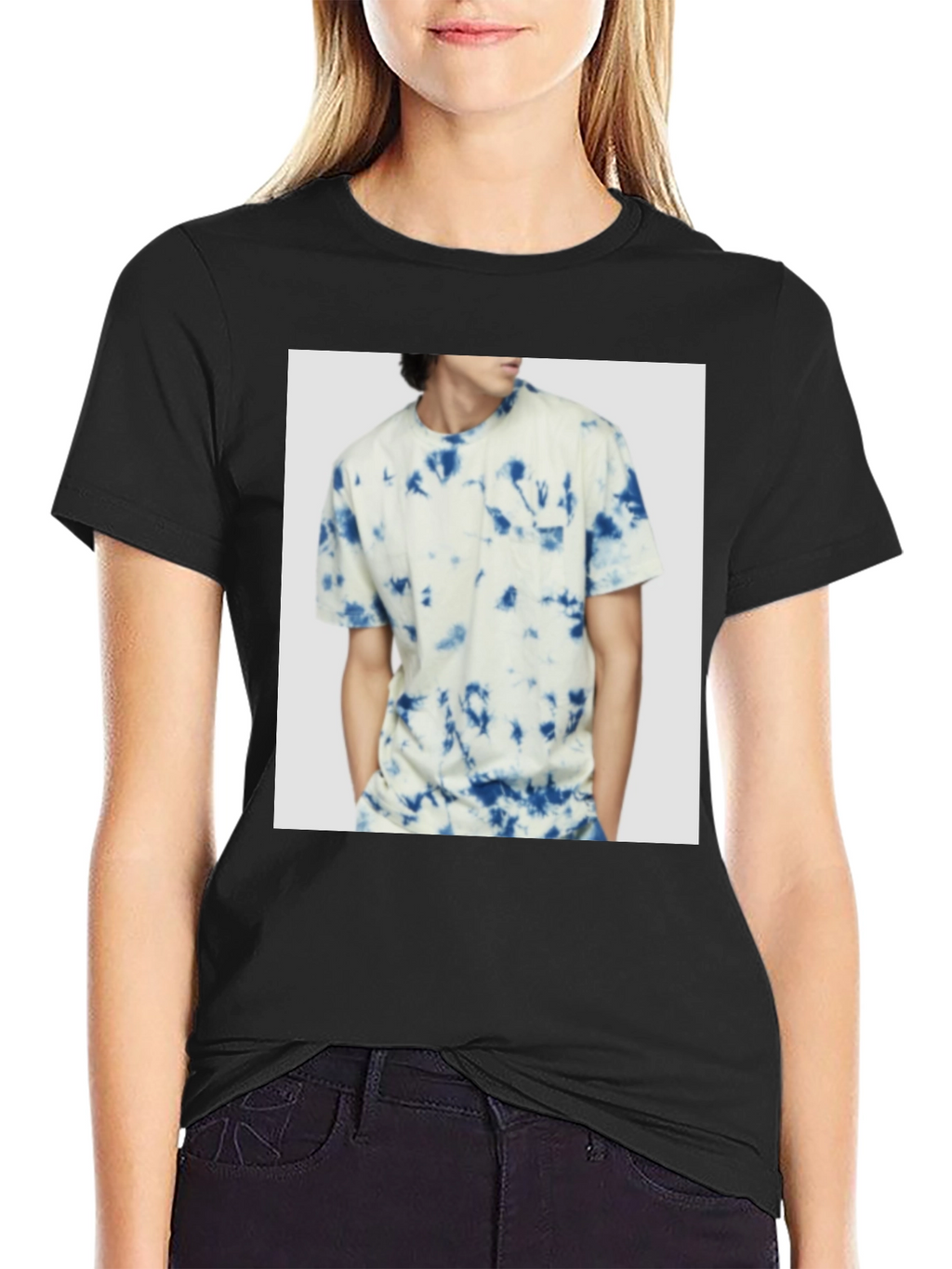 Mens Black Crew Neck T-Shirt
