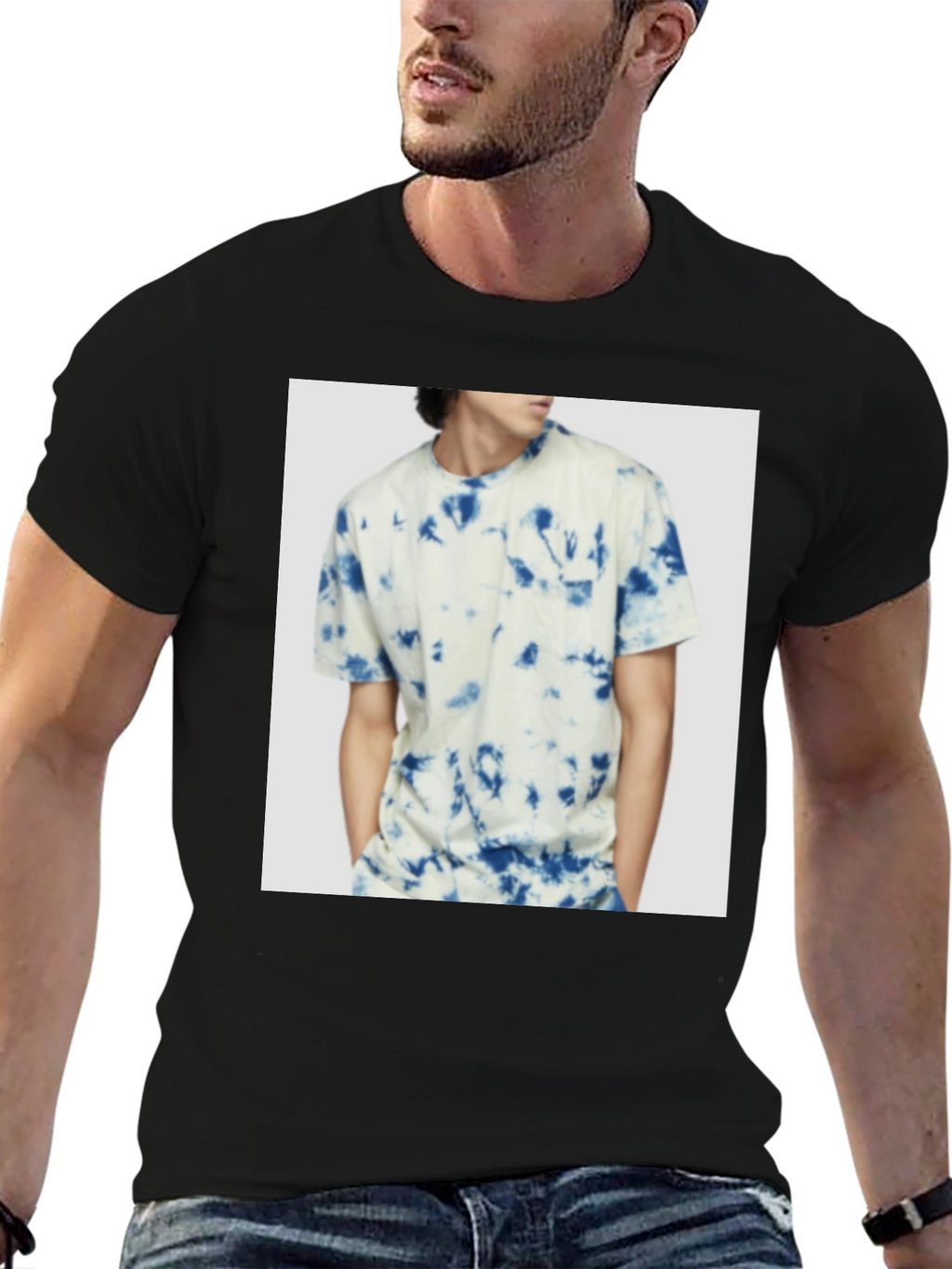 Mens Black Crew Neck T-Shirt