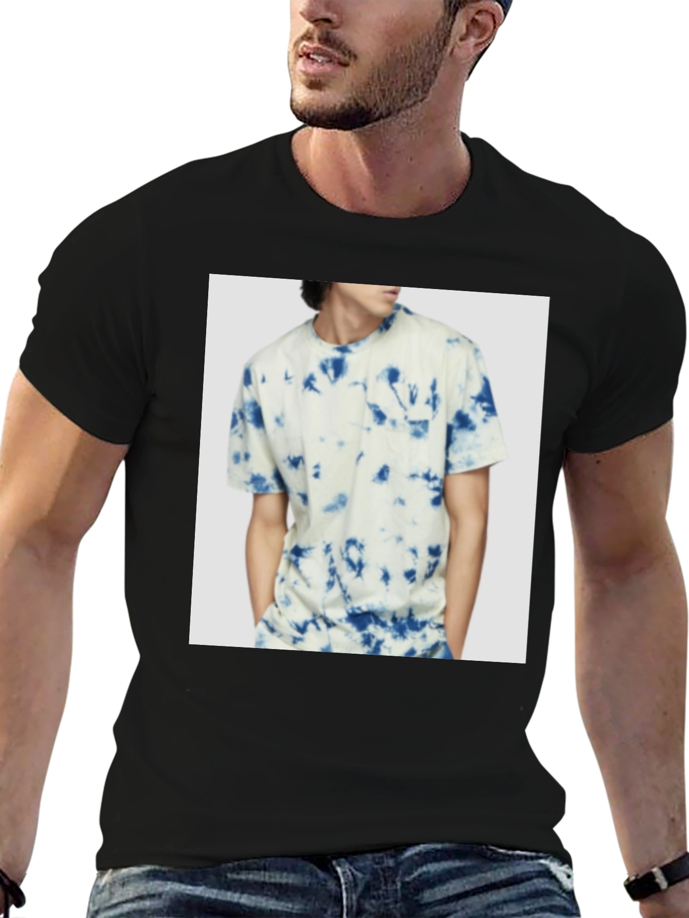 Mens Black Crew Neck T-Shirt