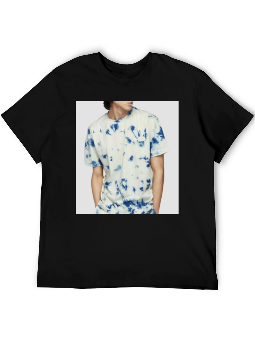 Mens Black Crew Neck T-Shirt