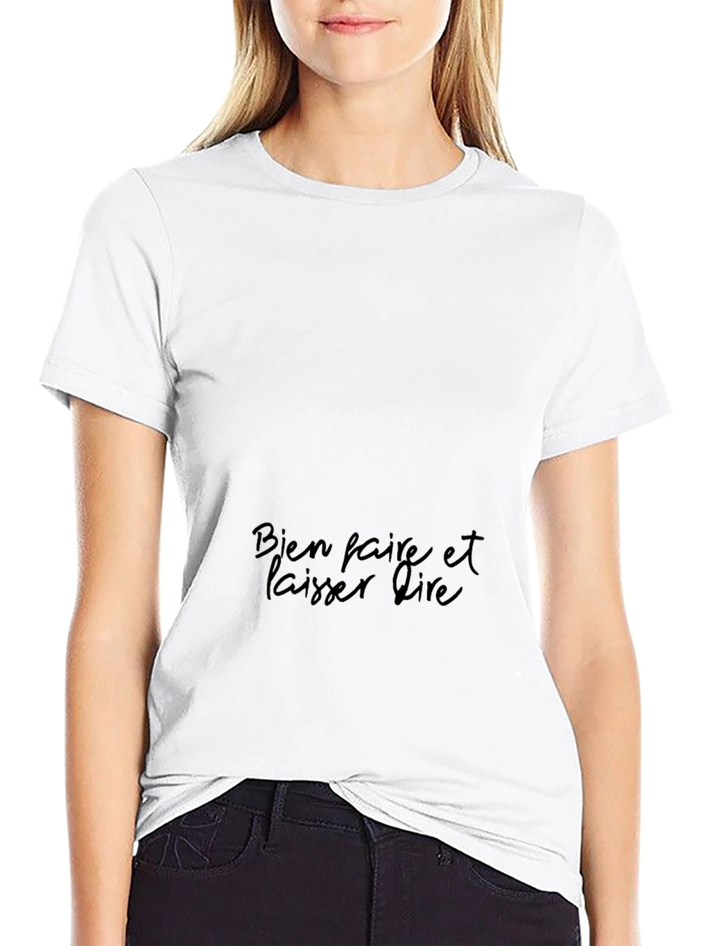 Mens Black T-Shirt with French Slogan