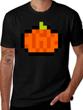 Pixelated Pumpkin T-Shirt - Retro Halloween Tee