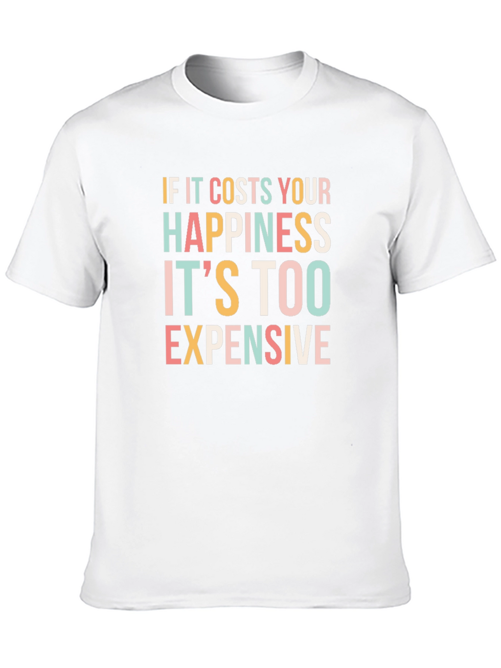 Happiness Cost T-Shirt - Black Graphic Tee