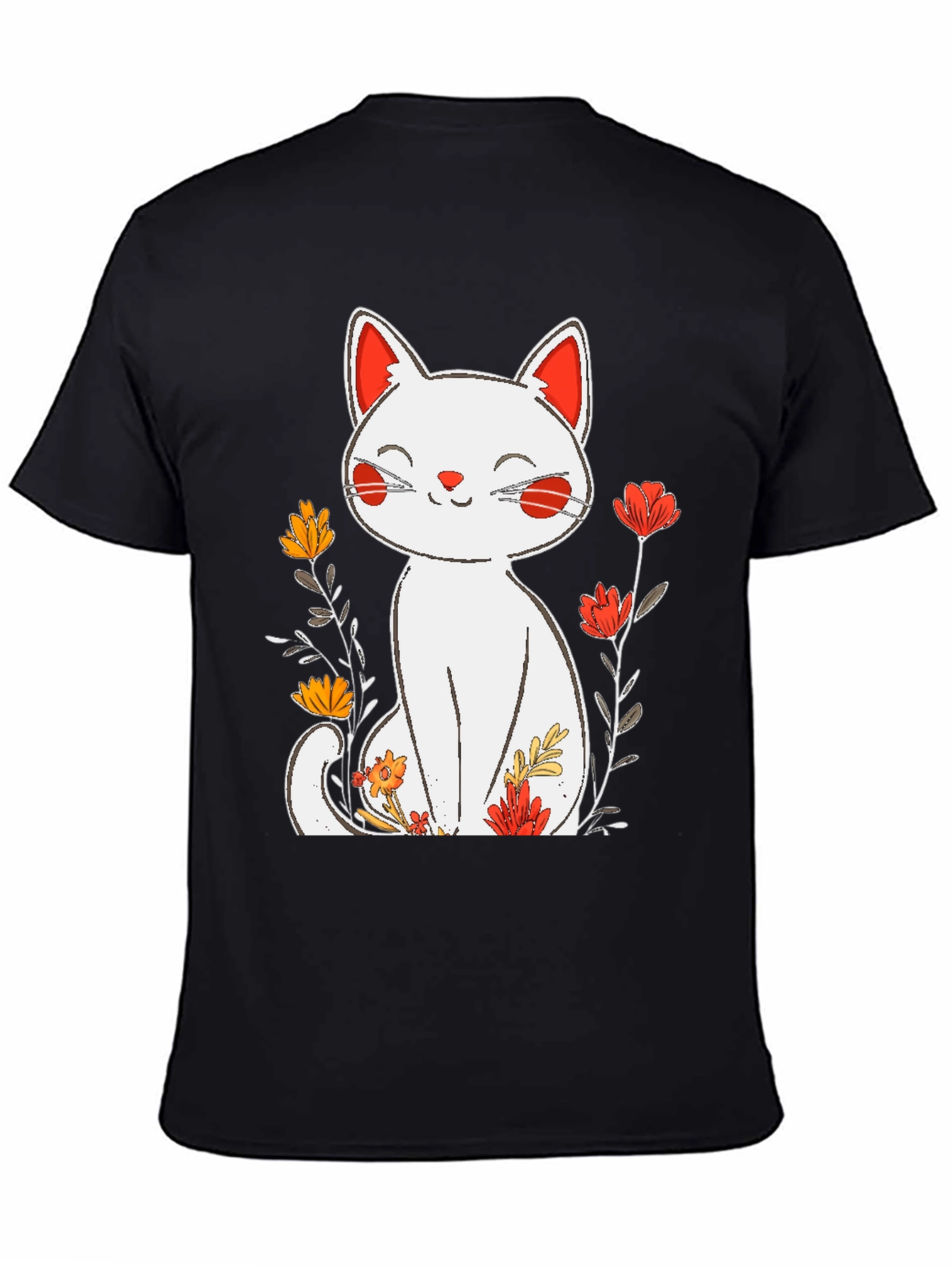 Floral Cat Graphic Tee